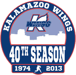 kalamazoo wings 2013 anniversary logo iron on transfers for T-shirts